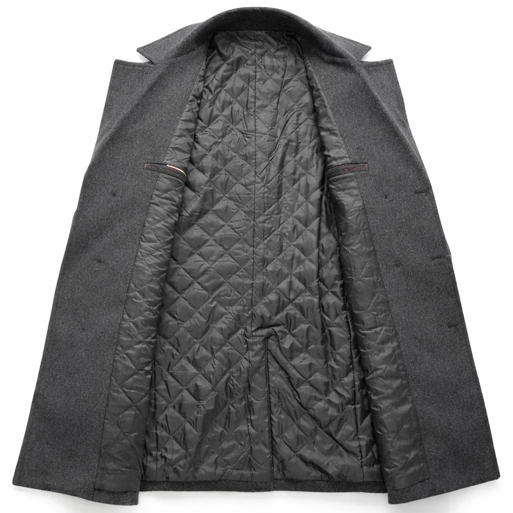 Men's Slim Fit Wool-Look Overcoat