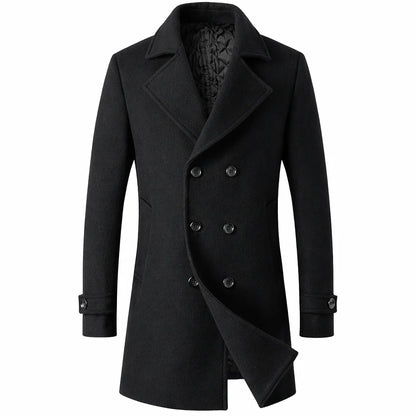 Men's Slim Fit Wool-Look Overcoat