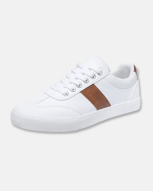 Men's Sneakers - Stylish Low Top Shoes with Premium Faux Leather