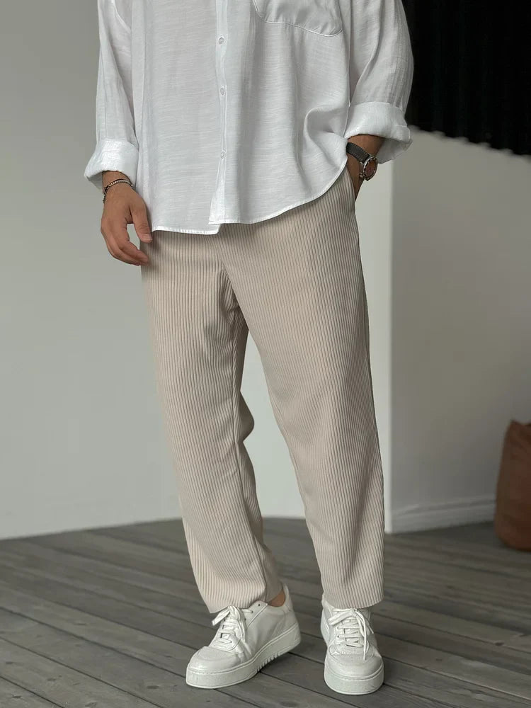 Men's Soft Blend Trousers with Tailored Cut