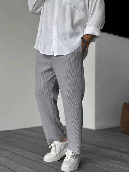 Men's Soft Blend Trousers with Tailored Cut