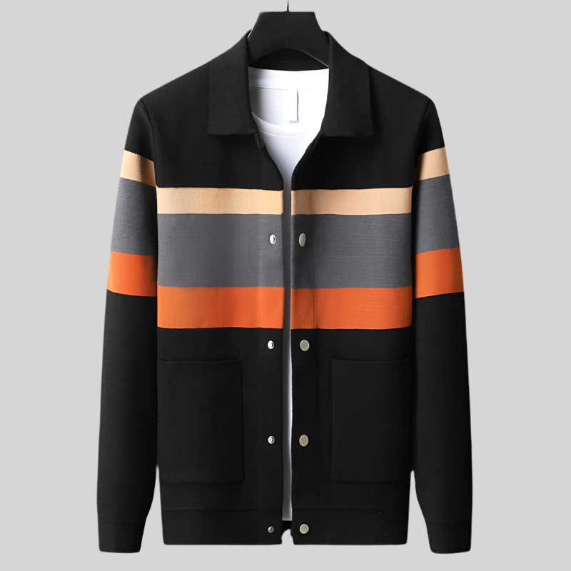 Men's Soft Jacquard Pattern Cardigan