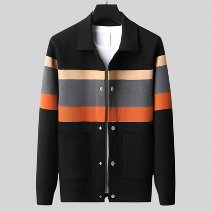 Men's Soft Jacquard Pattern Cardigan