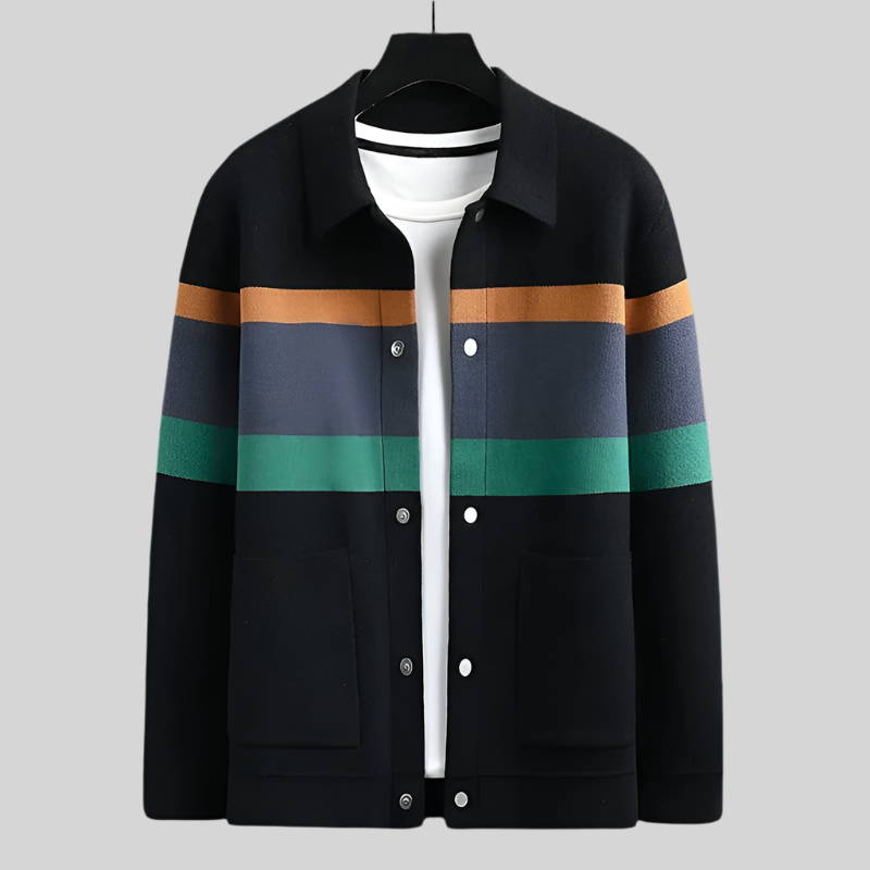 Men's Soft Jacquard Pattern Cardigan