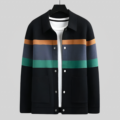 Men's Soft Jacquard Pattern Cardigan