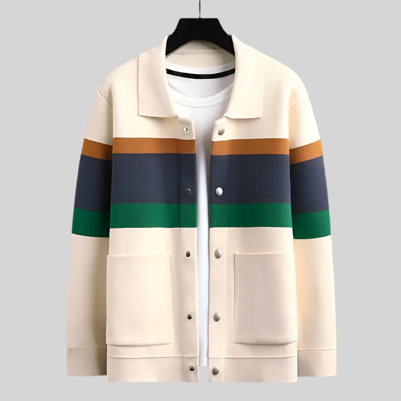 Men's Soft Jacquard Pattern Cardigan