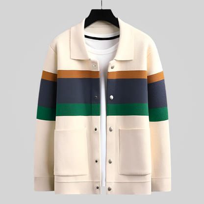 Men's Soft Jacquard Pattern Cardigan