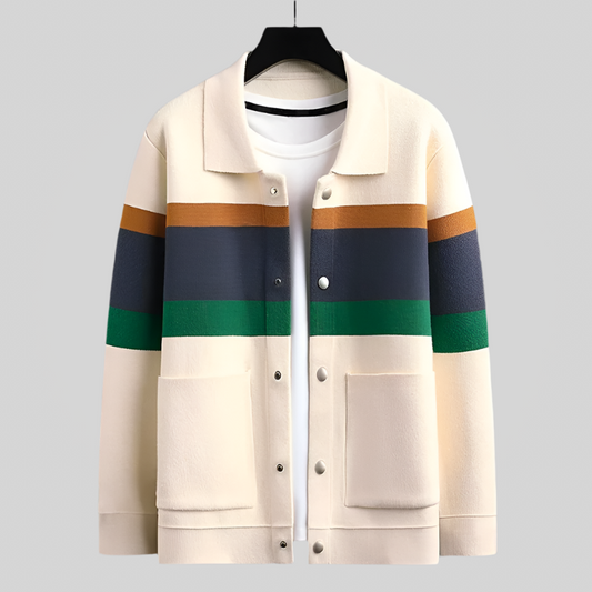 Men's Soft Jacquard Pattern Cardigan