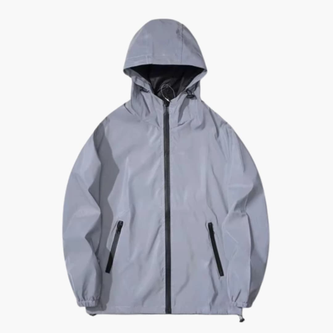 Men's Softshell Jacket with Hood and Reflective Accents