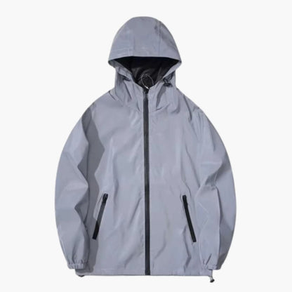Men's Softshell Jacket with Hood and Reflective Accents