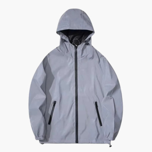 Men's Softshell Jacket with Hood and Reflective Accents