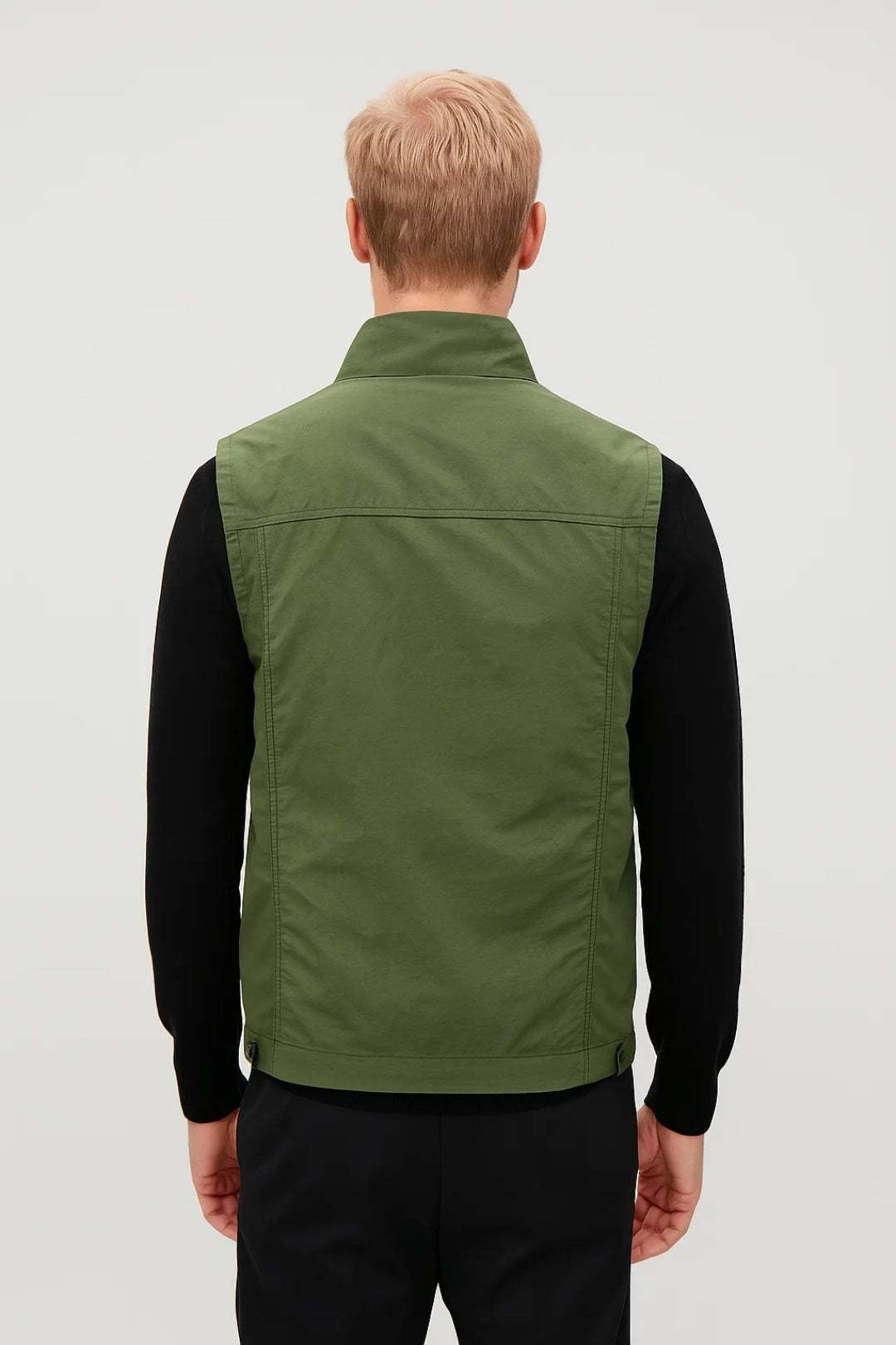 Men's Sporty Sleeveless Bodywarmer with Zipper Pockets