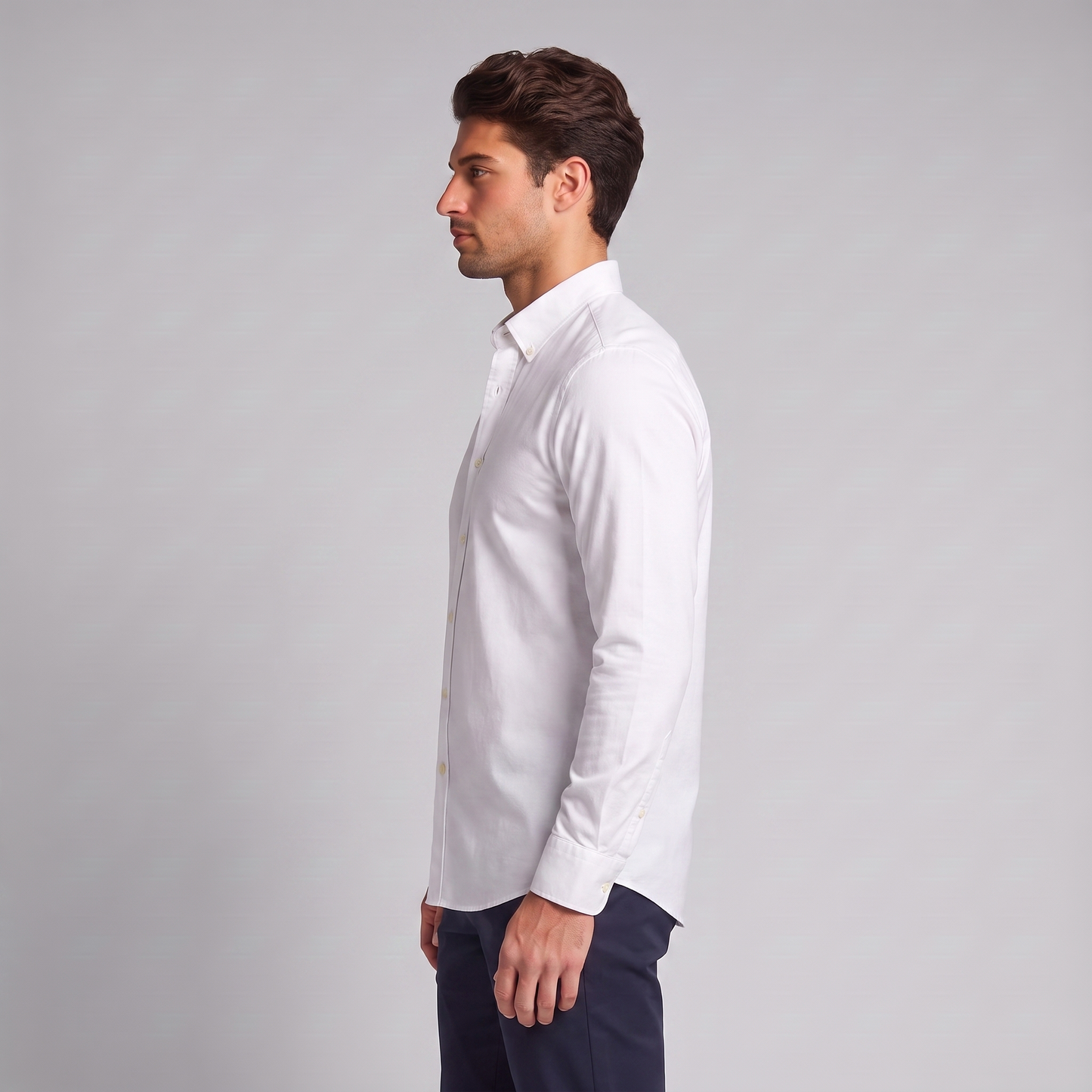 Men's Stand-Up Collar Dress Shirt