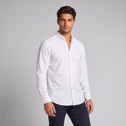 Men's Stand-Up Collar Dress Shirt