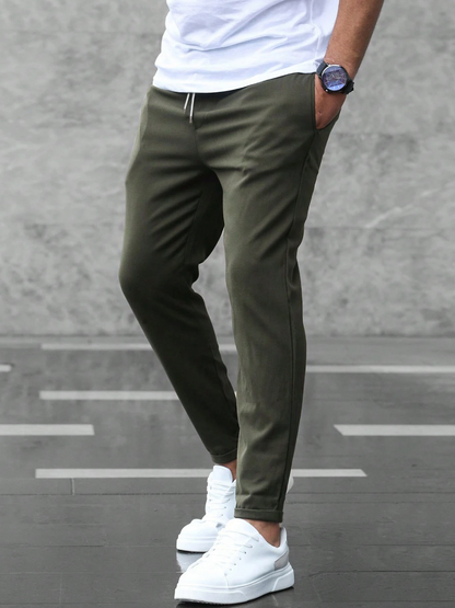 Men's Stretch Trousers - Premium Comfort Black Pants