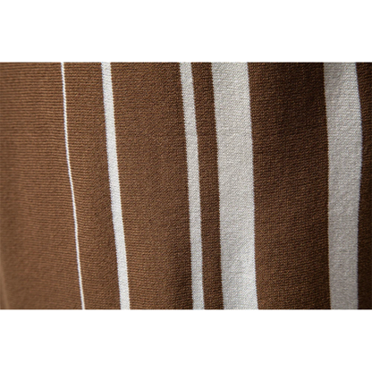 Men's Stripe Knit Polo Shirt