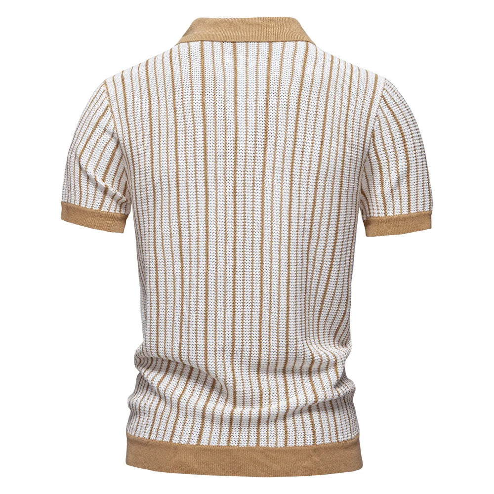 Men's Stripe Polo Shirt