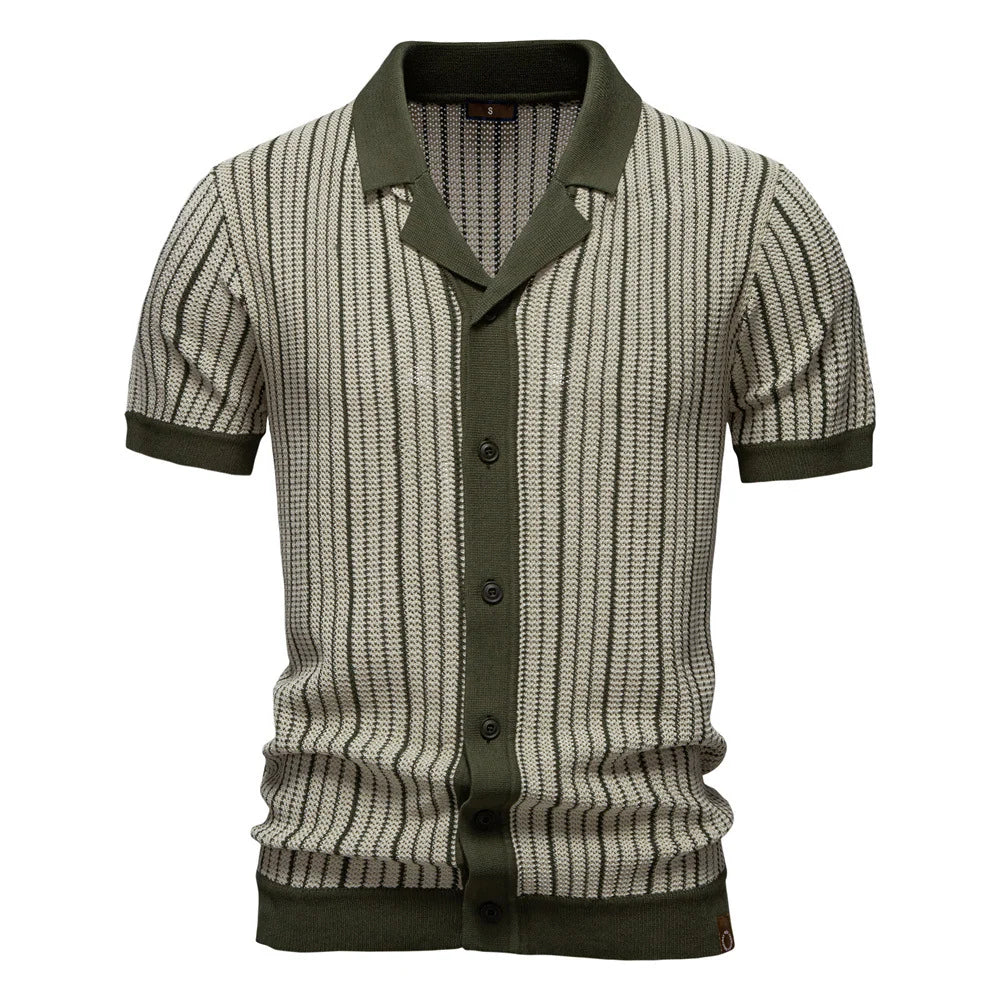 Men's Stripe Polo Shirt