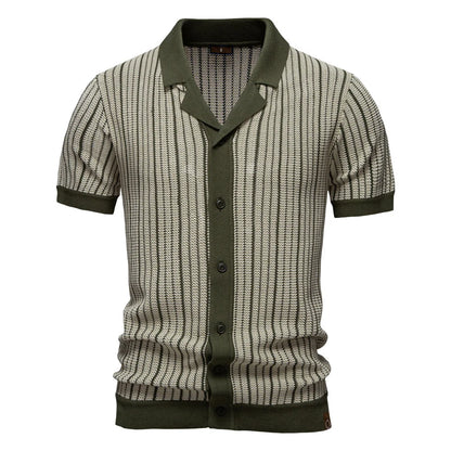 Men's Stripe Polo Shirt