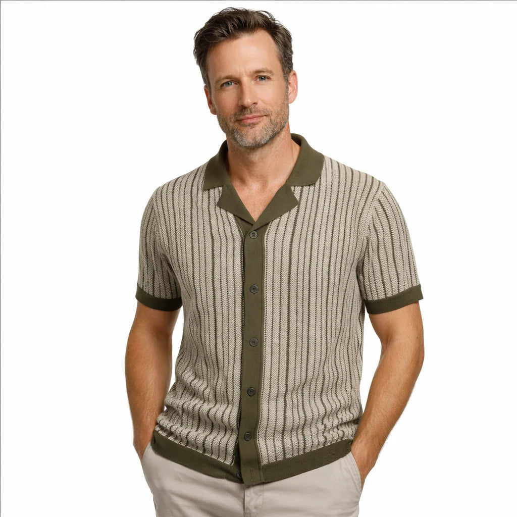 Men's Stripe Polo Shirt