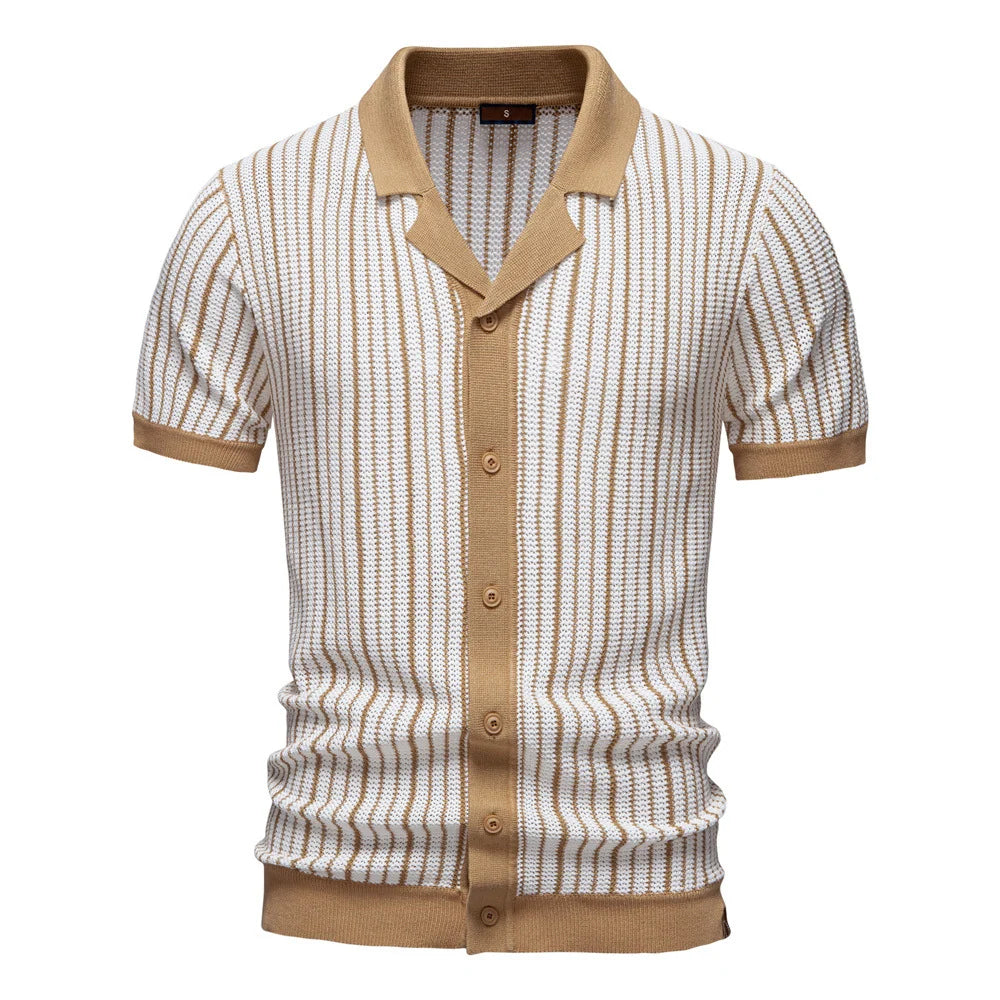 Men's Stripe Polo Shirt