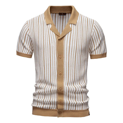 Men's Stripe Polo Shirt