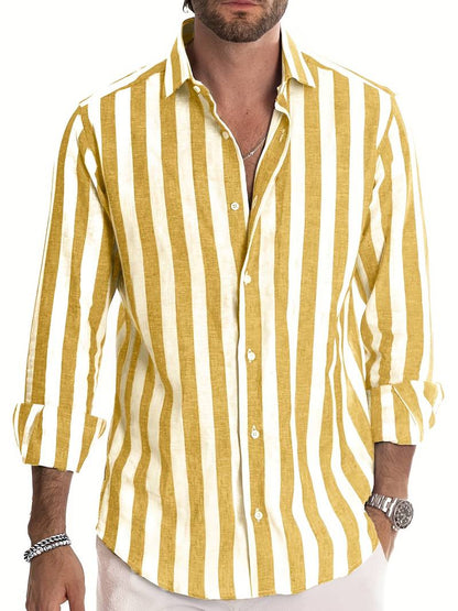 Men's Striped Button-Down Shirt