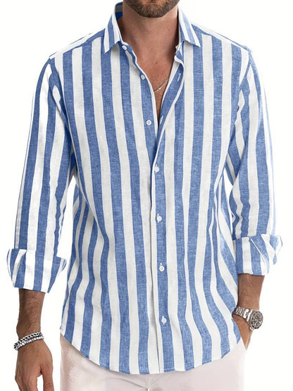 Men's Striped Button-Down Shirt