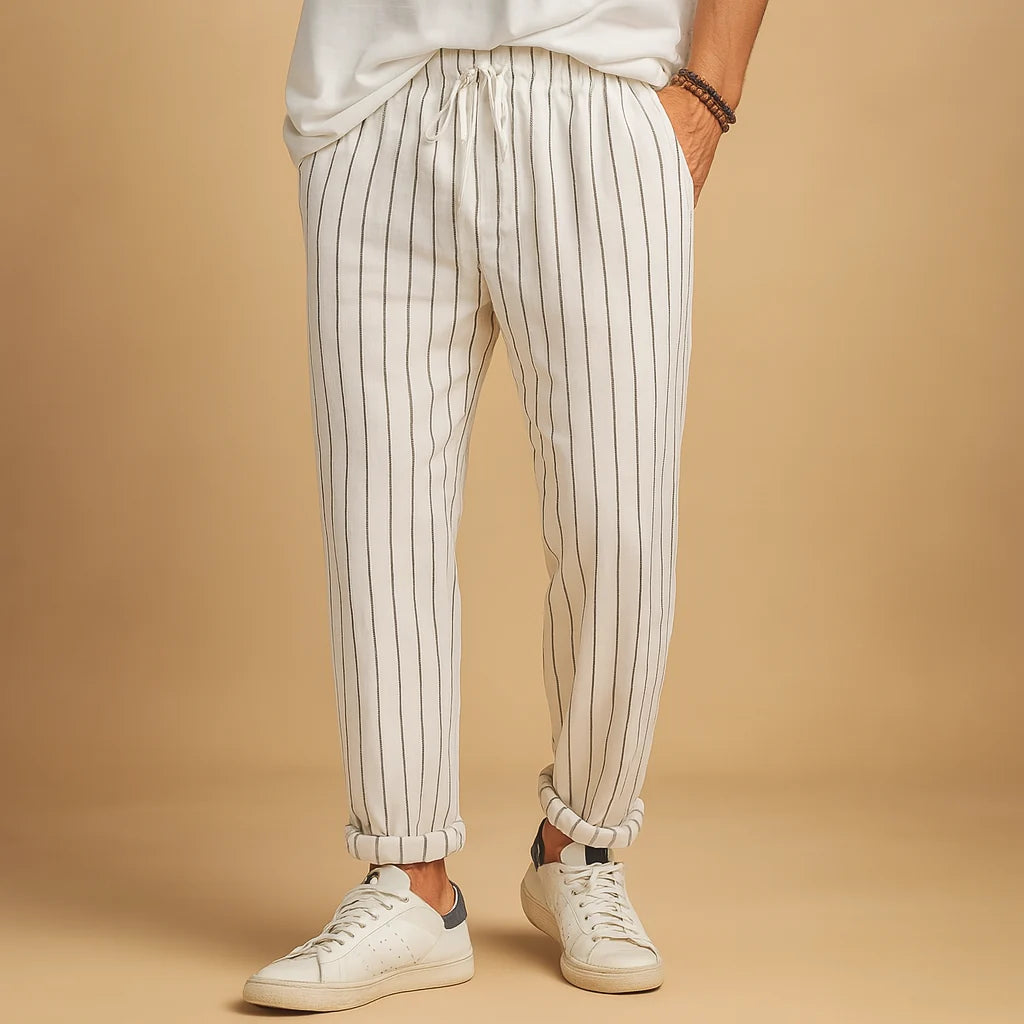 Men's Striped Casual Drawstring Pants
