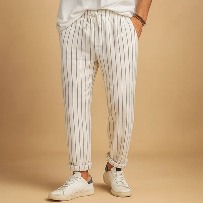 Men's Striped Casual Drawstring Pants