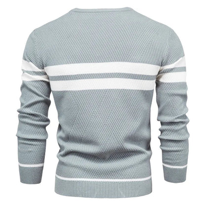 Men's Striped Crewneck Sweater for Everyday Wear