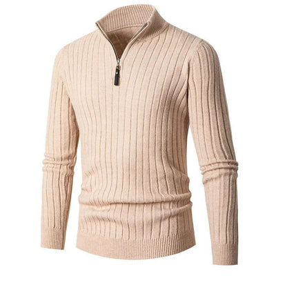 Men's Striped Half-Zip Vest