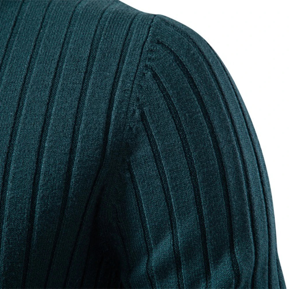 Men's Striped Turtleneck Sweater