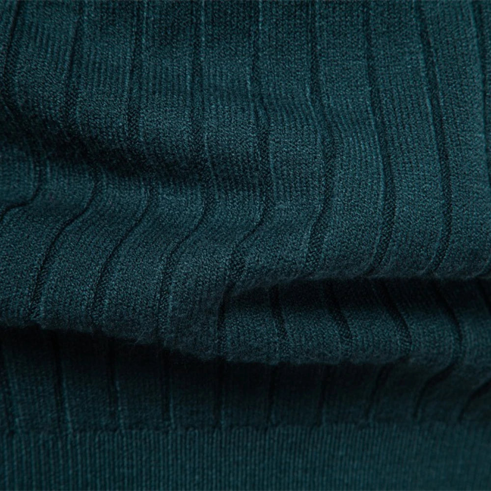Men's Striped Turtleneck Sweater