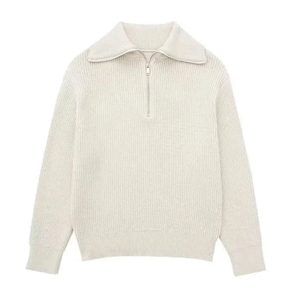 Men's Striped Zip-Up Sweater