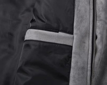 Men's Structured Zippered Jacket with Multiple Pockets