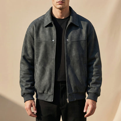 Men's Stylish Leather Look Jacket