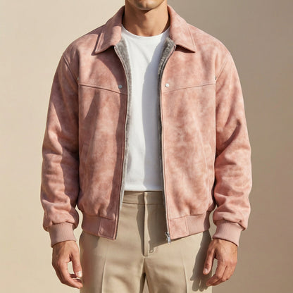 Men's Stylish Leather Look Jacket