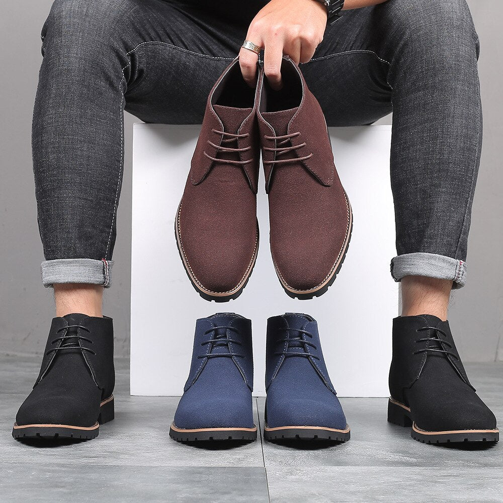 Men's Suede Ankle Shoes for Casual Outdoor Wear