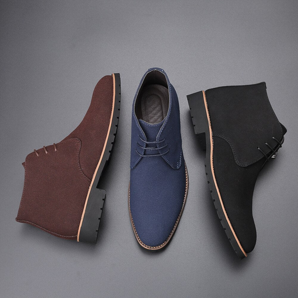 Men's Suede Ankle Shoes for Casual Outdoor Wear