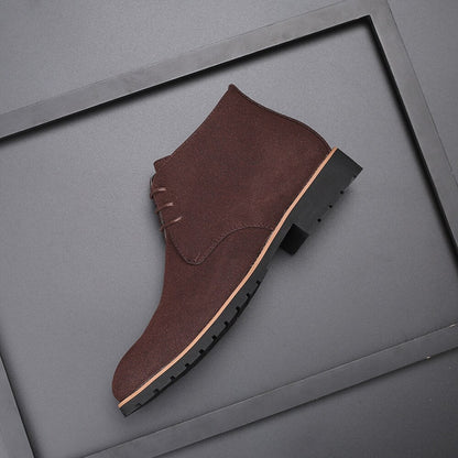 Men's Suede Ankle Shoes for Casual Outdoor Wear