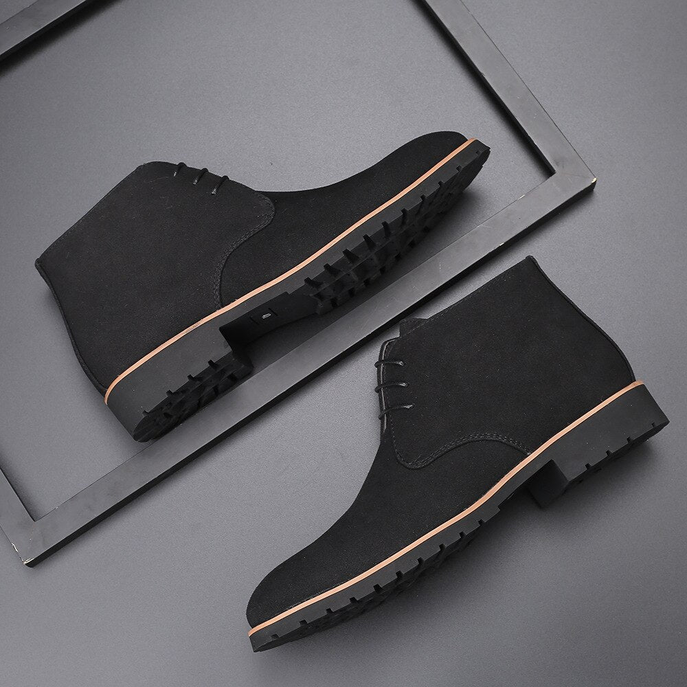 Men's Suede Ankle Shoes for Casual Outdoor Wear