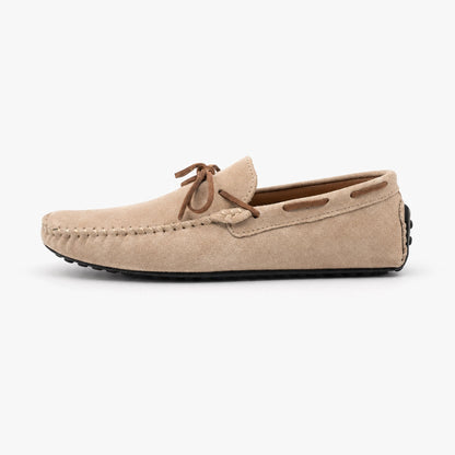 Men's Suede Boat Loafers with Laces