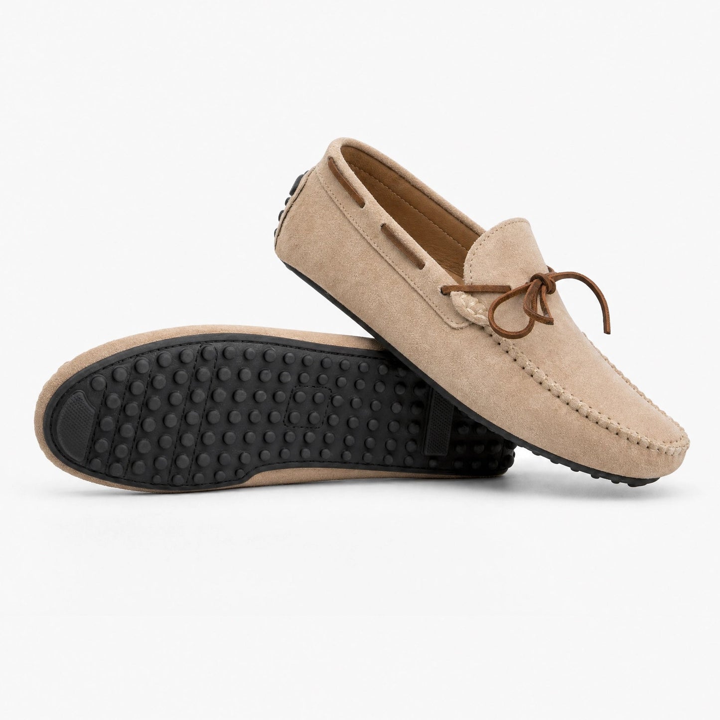 Men's Suede Boat Loafers with Laces