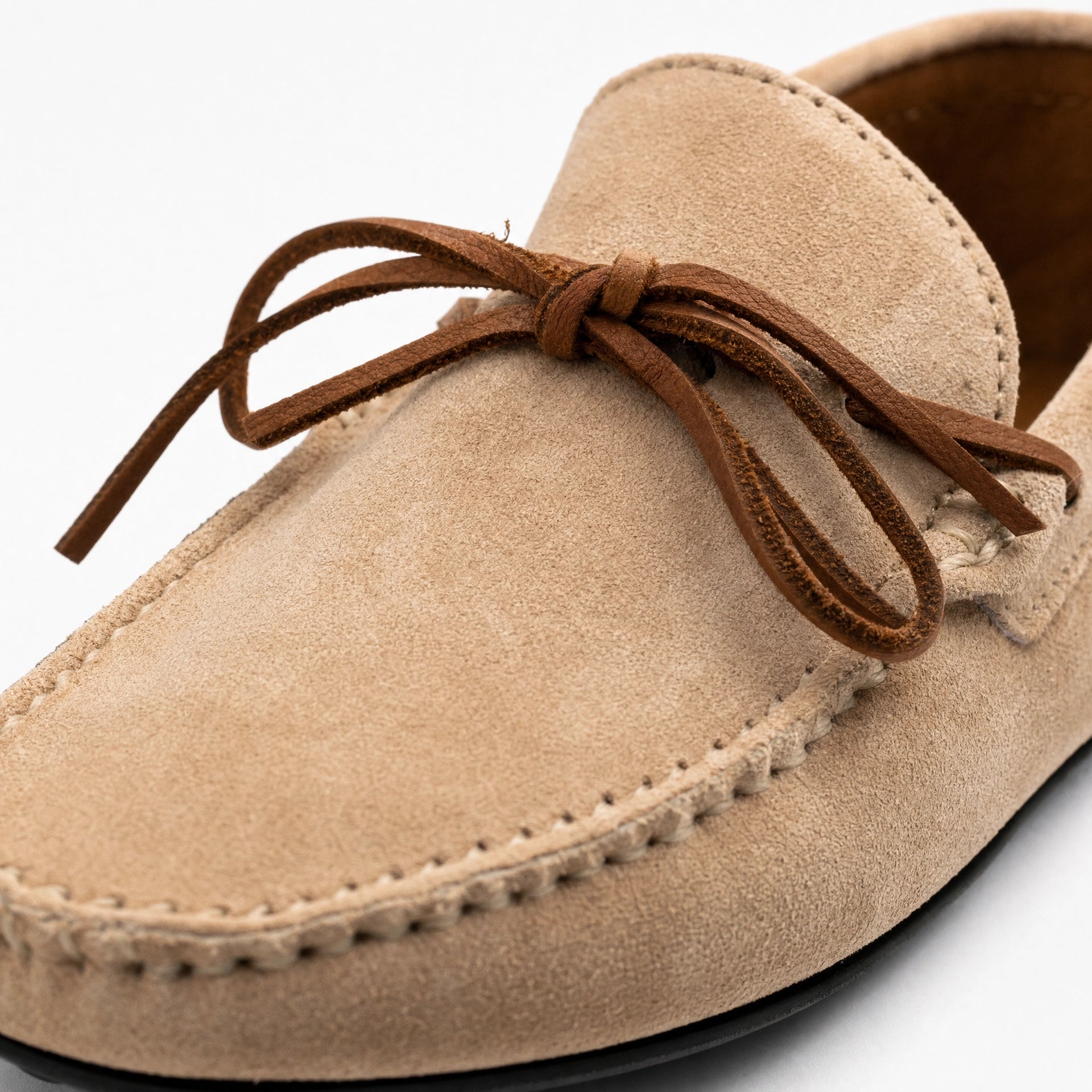 Men's Suede Boat Loafers with Laces