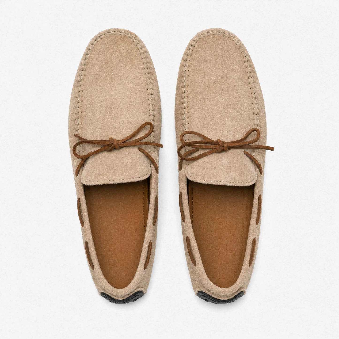 Men's Suede Boat Loafers with Laces