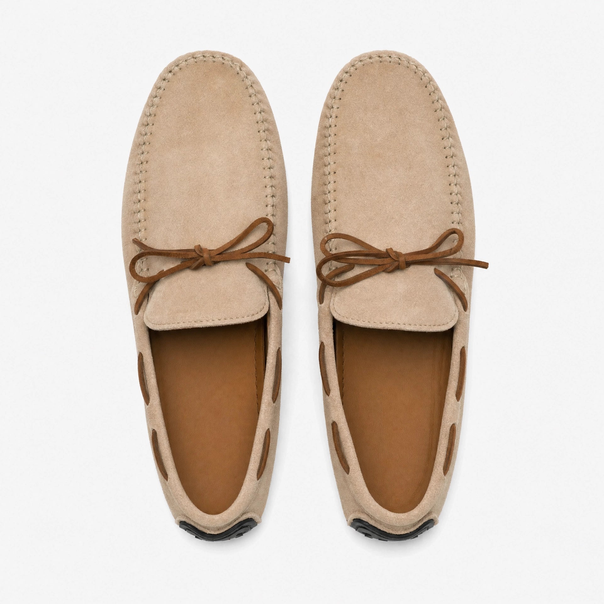 Men's Suede Boat Loafers with Laces