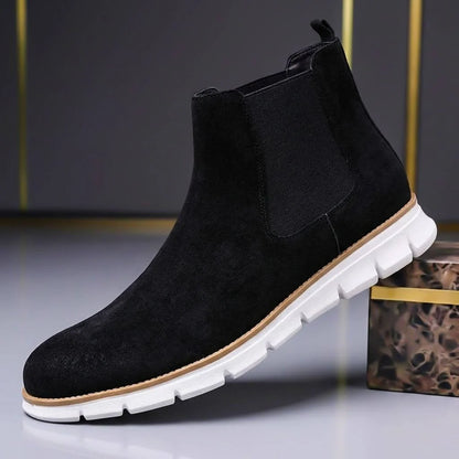 Men's Suede Chelsea Boots - Classic Ankle Boots for Style
