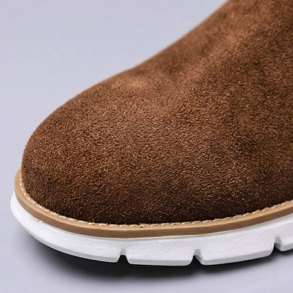 Men's Suede Chelsea Boots - Classic Ankle Boots for Style