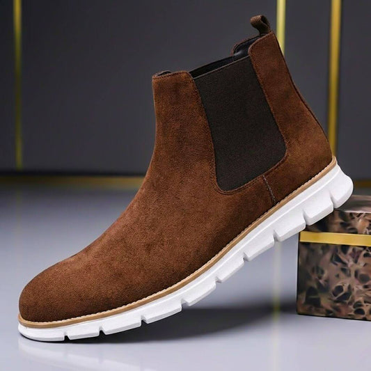 Men's Suede Chelsea Boots - Classic Ankle Boots for Style